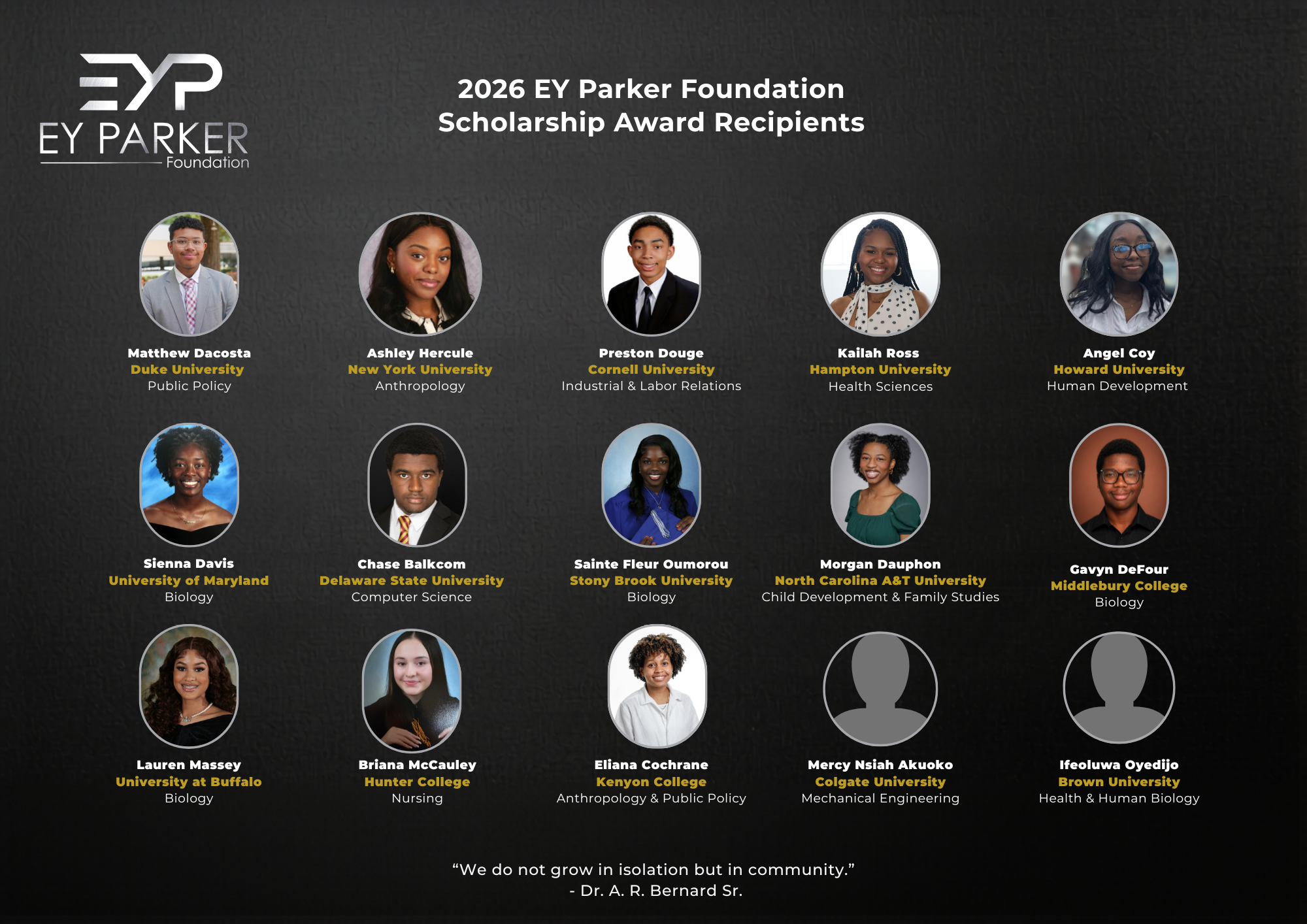 Cohort 1 Scholarship Recipients Announcement (3)